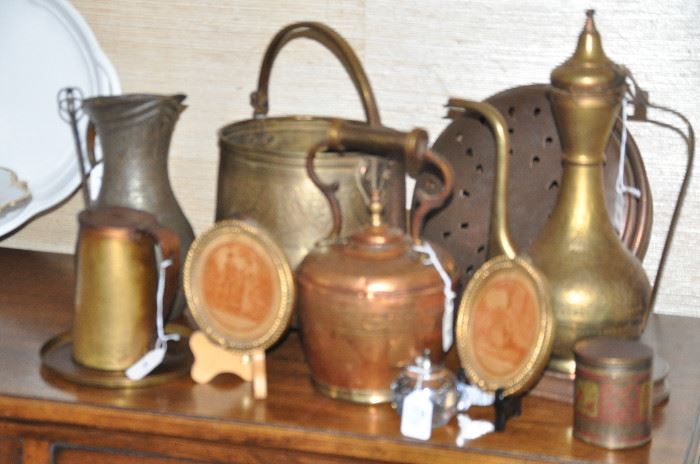 Rare antique brass and copper vessels