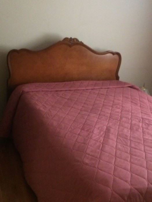 full size french head board and frame; also the mattress set
