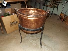 Copper Kettle & Stand