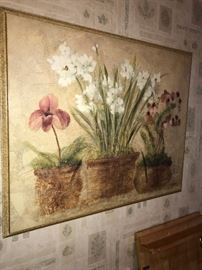 LARGE FLORAL PICTURE-WALL ART
