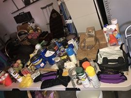 GARAGE ITEMS-CLEANING SUPPLIES, TOOLS, NAILS