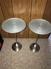 METAL AND GLASS-SLIM SIDE TABLES