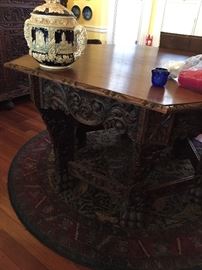 German carved dining table