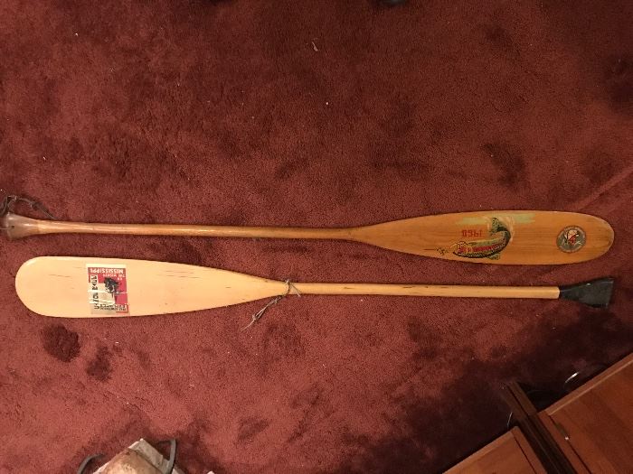Vintage Canoe Paddles.  Several Others
