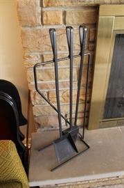 Mid century modern George Nelson style fireplace tools