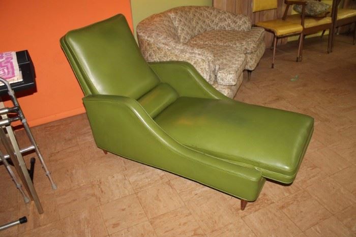Vintage mid century chaise lounge