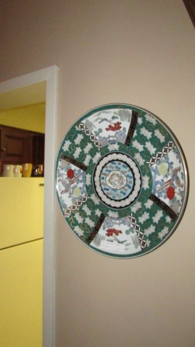 Oversized painted Chinese plate
