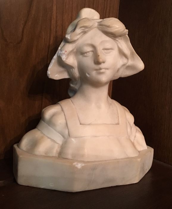 Italian Marble Bookshelf Bust / Statue