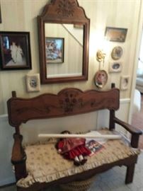 Bench and Mirror $350.00
