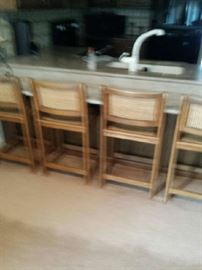 Wooden bar stools $150.00 for 4