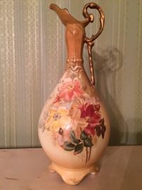 Tall Antique RH Royal Wettina (Austria) roses pitcher - 1900-1914 