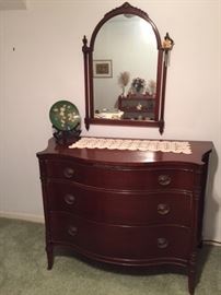 Sheridan style dresser with hanging mirror