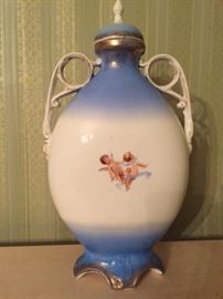 Double sided blue urn back