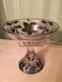 silver overlay compote