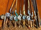 antique fishing reels and rods