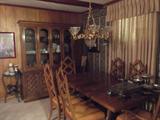 Must see to appreciate! Gorgeous Thomlison dining Table, chairs and china hutch. Very, very nice!