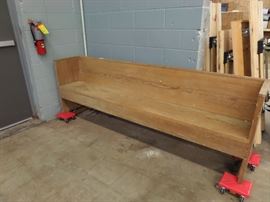 LARGE ANTIQUE CHURCH PEW