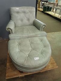 UNUSUAL CHAIR WITH OTTOMAN