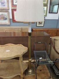 HEAVY BRASS POLE LAMP