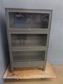 3 SECTION METAL BARRISTER BOOKCASE