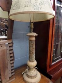PAIR OF UNUSUAL MARBLE LAMPS