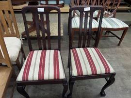 PAIR OF QUEEN ANNE CHAIRS