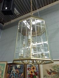 LARGE BRASS ENTRY WAY LIGHT