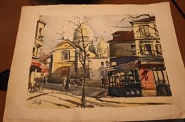 Another A. Krafft watercolor of Paris