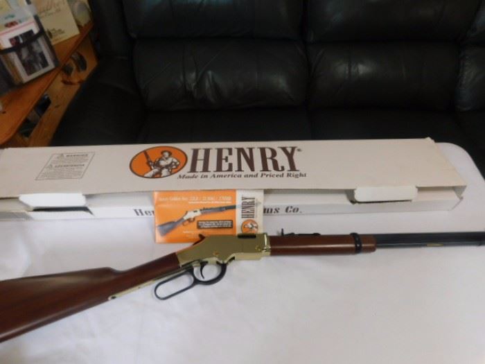 Henry Golden Boy lever action .17 HRM Rifle 
