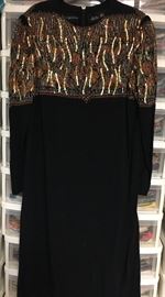 Vintage Molly Parnis Sequined "art" dress 