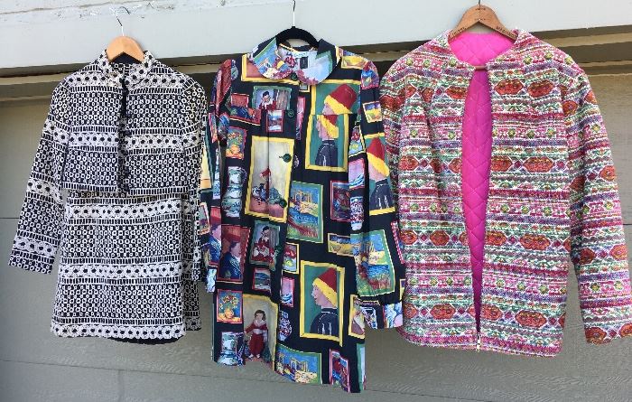 1960s mini dress set, 1940s artist's smock, tapestry jacket 1960s