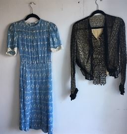 1930s dress and beaded Victorian top