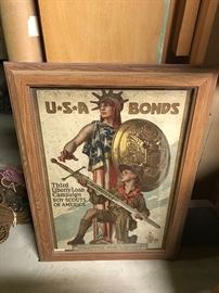 WWII World War II Bond Poster