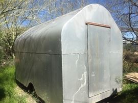 Hand made trailer with 1948 license plate.