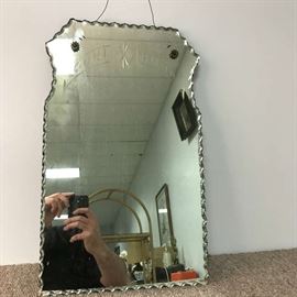 Beautiful Art Deco Mirror that Measures 12" x 20"- Great detailing.