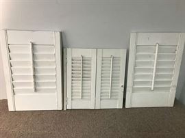 Set of plantation style window blinds/shutters