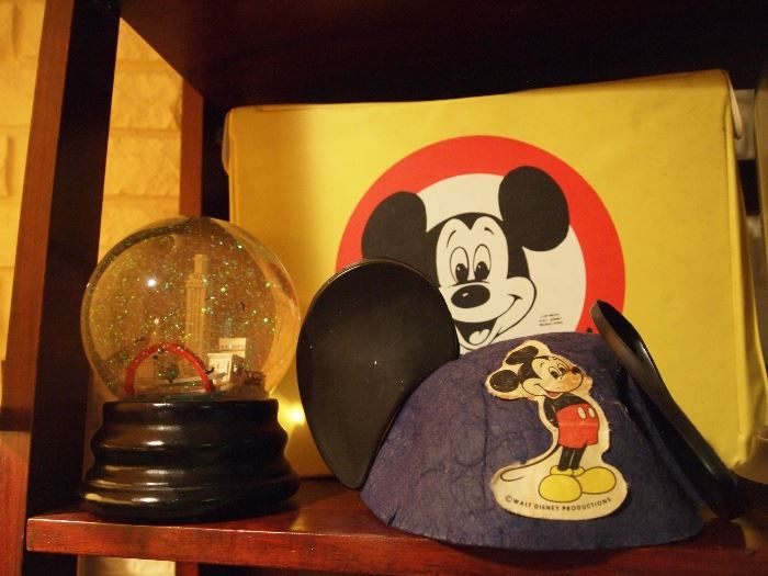 Mickey stuff, Austin Snow globe w/ bats!