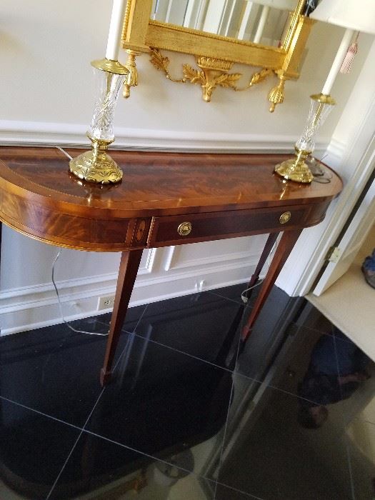 Inlaid Flame Mahogany Console table