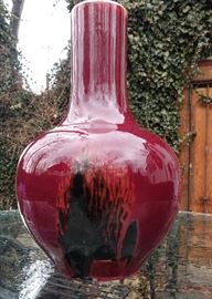 19C CHINESE FLAMBE VASE