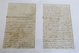 RARE CIVIL WAR LETTER FRAMED