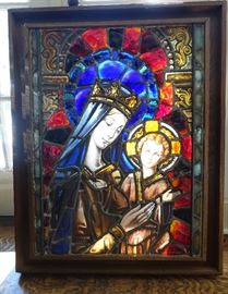 19C FRENCH PARIS MAUMEJEAN STAIN GLASS WINDOW