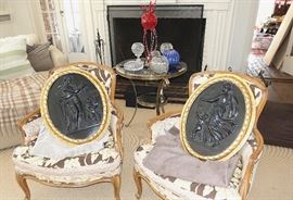 RARE PAIR OF 1700S WEDGWOOD& BENTLEY WALL PLAQUES-MOUNTED IN ORIGINAL FRAMES