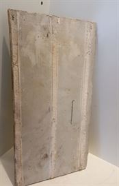 ANTIQUE CHINESE 4 PANEL PORCELAIN SCREEN-THIS PHOTO IS A PICTURE OF ONE PANELS BACK