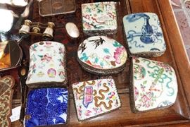 CHINESE SILVER PORCELAIN BOXES