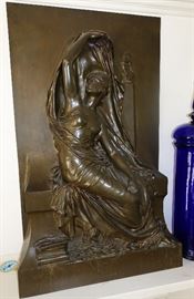 Henri Michel Antoine Chapu (1833-1891) , Freres foundry, 34" tall, 21.25" wide