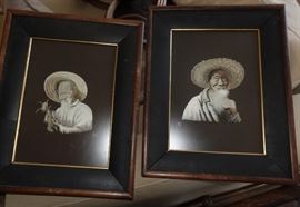 Chinese needlepoints signed