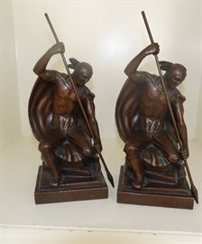 Antique Bronze Indian Bookends