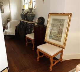 early watercolor in original frame signed