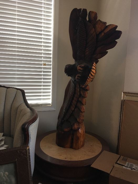 Fabulous carved wood sculpture