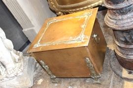 Antique 19th Century Copper Fire Log Box/Bin